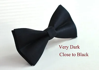 Dark Blue Navy Cotton Bow Tie For Men Adult / Teenge / Boy Kids / Baby Toddler • £4.93