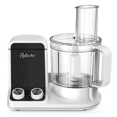 NutriChef 12 Cup Food Processor With 6 Attachment Blades White (Used) • $48.51