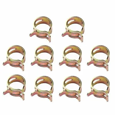 10Pcs 3/16  5mm Fuel Line Hose Spring Clips Water Pipe Air Tube Clamps • $5.71