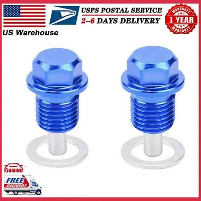 2PCS Car Universal Engine Magnetic Oil Drain Plug Screw Nut Bolt Sumps M14x1.5 • $7.99