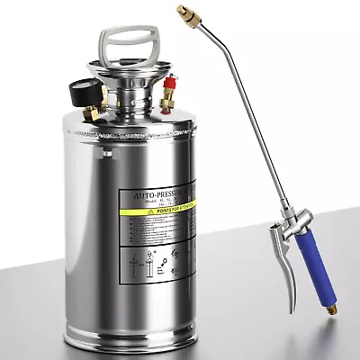 1.5 Gallon Pump Sprayer Stainless Steel Backpack Chemical Sprayer 16  Wand • $79