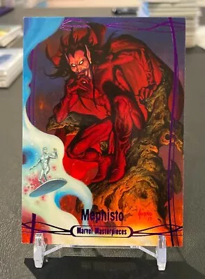 2016 Upper Deck Marvel Masterpieces Mephisto Tier 4 Epic Purple /199 Card • $100