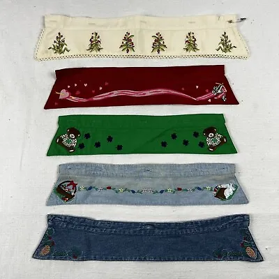 Antique Vintage Embroidered Detachable Shirt Collar Lot Of 5 Denim Cottage 🚚💨 • $14.99