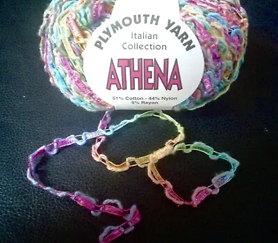 Plymouth ATHENA SOFT LADDER Yarn #384 MULTI BRIGHT COLORS 50 Grams • $12.49