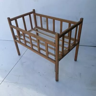 Vintage Whitney Bros Wood Baby Doll Playset Crib • $17