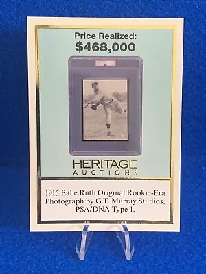 2023 Heritage Auctions Card #61 (1915 Babe Ruth Original Rookie Photo PSA/￼DNA) • $4