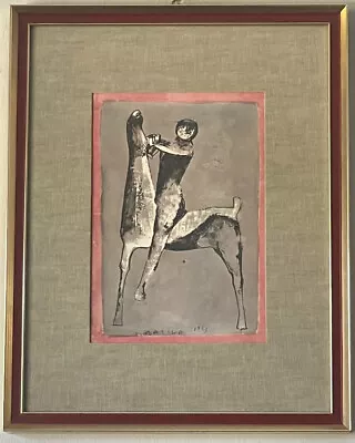 Marino Marini Horse & Rider Lithograph 1953 Vintage Modern Italian Cubist Cubism • $500