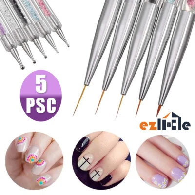 $8.99 • Buy 5pcs Full DIY Acrylic Nail Art Kit Tips Brush Powder Liquid Manicure Glitter Set