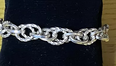 Milor Italy 925 Sterling Silver Rolo Chain Link Bracelet 8 Inch • $89.99