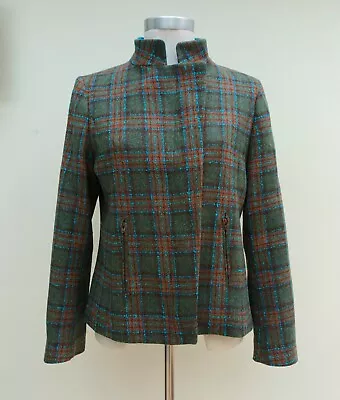 House Of Bruar Lightweight Wool Tweed Check Plaid Jacket Blazer Size 14 NWOT • £69