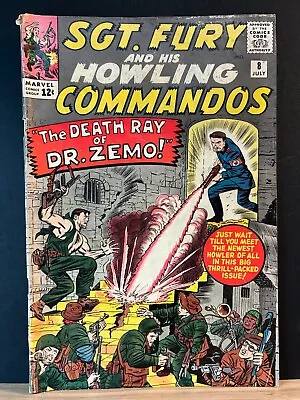 Sgt. Fury  #8  GD-     The Death Ray Of Dr. Zemo !     Silver Age Comic • £11.34