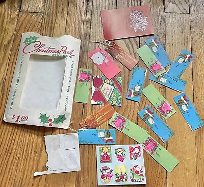 VINTAGE Lot Of Christmas Gift Tags NEW  Cards Seals Stamps Booklet Kit • $0.99