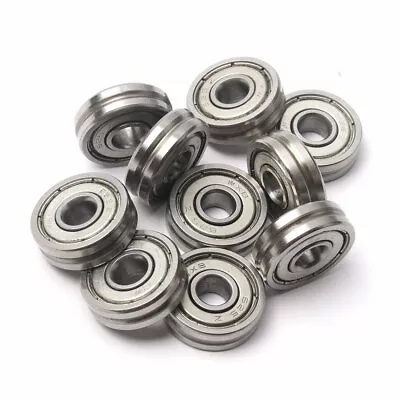 $9.25 • Buy 10pcs V623/ 603ZZ 5x16x5mm Metal V Groove Guide Pulley Rail Ball Bearings