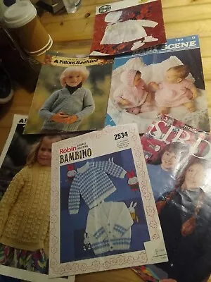 £2.99 • Buy Childrens ,baby Vintage Knitting Patterns Job Lot
