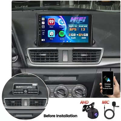 2G+64GB Car Stereo Radio For Mazda 3 2014-2019 Apple Carplay Android 13 GPS Navi • $179.99