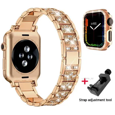 $19.99 • Buy Bling Diamond Iwatch Band Strap Case For Apple Watch Ultra 49mm Series 8 7 6 5 4