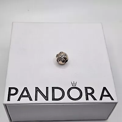 Genuine Pandora Rose Gold Dazzling Daisies Clip Charm ALE R #781053CZ *VERY WORN • £25