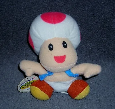 Nintendo 64 Super Mario Brothers Toad 6  Plush Beanie 1997  • $29.95