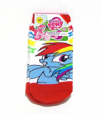 Girls Kids Slipper Socks My Little Pony Cushioned Gripper Soles Size 6-7.5 • $11.43