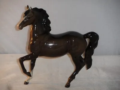 BESWICK HORSE PRANCING ARAB BROWN GLOSS MODEL No. 1261.  17.5cms 6 7/8  HIGH VGC • £17.99