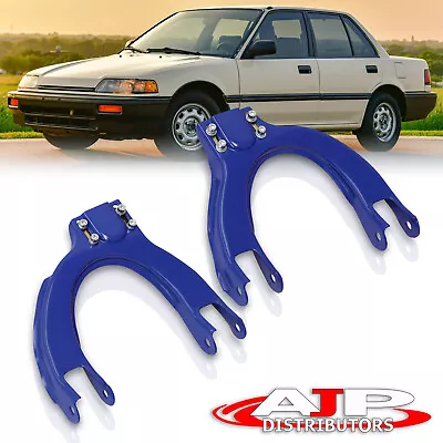 Blue JDM Upper Adjustable Camber Control Arm Kit Pair For 1988-1991 Civic CRX EF • $39.99