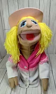 Melissa And Doug Cowgirl Blond Hair Hand Puppet Stuffed No Stick Plush • $17.99