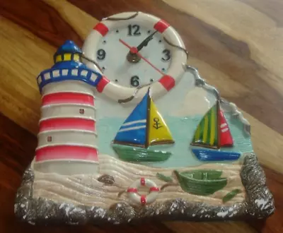 Nautical/Seaside Ceramic Bathroom/Toilet Clock • £12.95