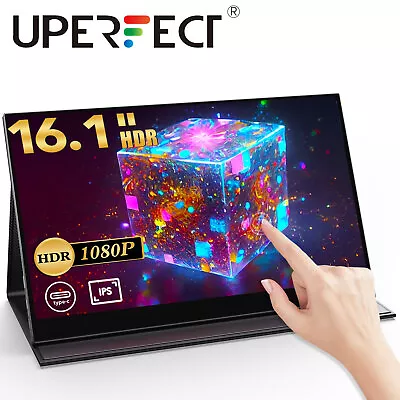 16  1080P Portable Monitor Touch Screen Monitor W/HDMI USB C*2 & OTG 100% SRGB • $139.99