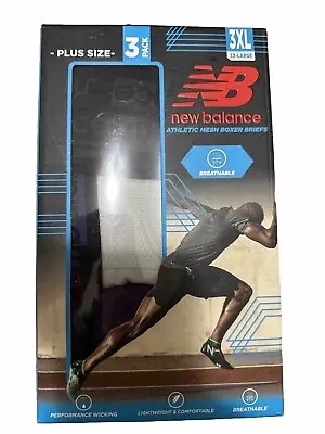 New Balance Men’s 3 Pack  Athletic Mesh Boxer Briefs Size 3X-Large  Plus Size • $22.50