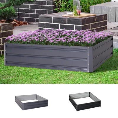 £38.99 • Buy Raised Garden Bed With Steel Frame Outdoor Planter Kit For Flower Vegetables