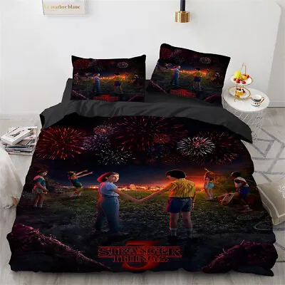 £33.52 • Buy Bedding Suit Stranger Things Home Bedclothes Bedroom Decor Comforter Cover Set