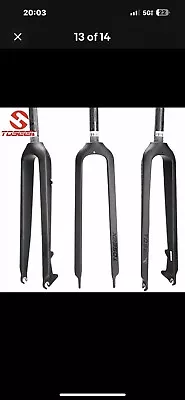 Carbon/Aluminum Rigid Fork 26” Disc Brake 1-1/8  MTB Bike Forks 9mm QR • $50