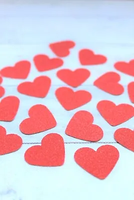 50 SPARKLY HEARTS CARD MAKING PAPERCRAFT EMBELLISHMENTS SCRAPBOOK 2.5cm ASSORTED • £1.10