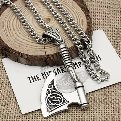 £10.25 • Buy Viking Axe Bottle Opener Necklace Stainless Steel Mens Jewellery
