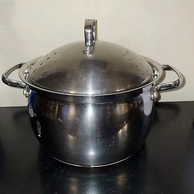 Belgique 6 QT Gourmet Stainless/Copper Bottom Stock Pot W/ Vented Lid 10829 • $24.99