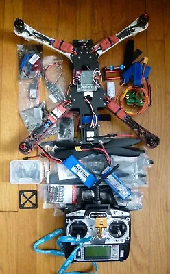 DRONE And FS-T6 Controller + HD Camera + LIPO Batteries Plus Spares - HUGE LOT • £129.99