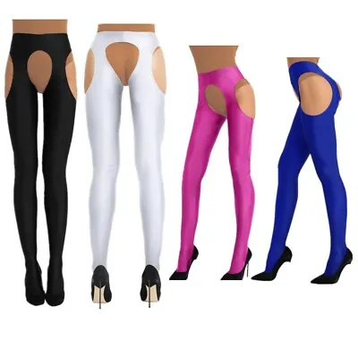 Women Hollow Out Long Stockings Stretchy Suspender Pantyhose Bodystockings Tight • $11.69