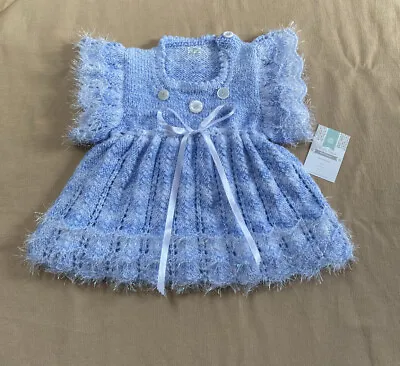 £12 • Buy Hand Knitted Baby Dress 6-9 Months 