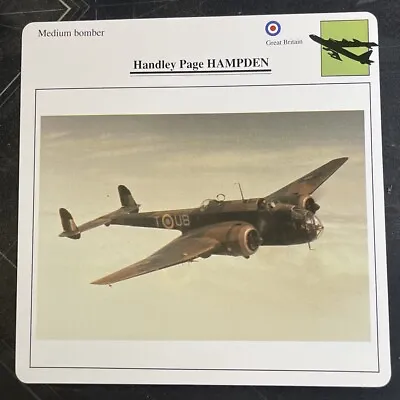 Handley Page HAMPDEN - Bomber -  Warplanes Collectors Club EDITO SERVICE .5 • £2.55