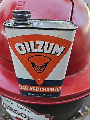 1 Oilzum Metal Bar & Chain Oil Can Vintage   • $40.17
