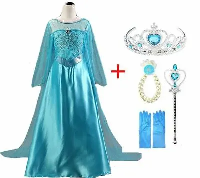 NEW Frozen Elsa Girls Princess Fancy Dress Costume Set • $17.88