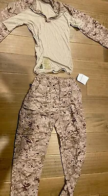 USMC Marine Corps Desert MARPAT FROG Combat Shirt And Trousers Size S-R • $59.99