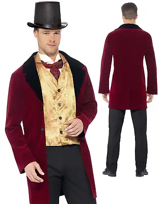 Men Old Edwardian Gent Costume Adult Deluxe Victorian Fancy Dress History Outfit • £32.99