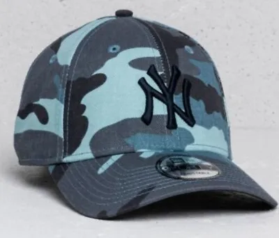 New Era 9Forty MLB Essential New York Yankees Cap Child Grey Camouflage Hat • £12.99