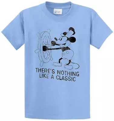 STEAMBOAT WILLIE CLASSIC Cotton Printed Tee Regular And Big And Tall Sizes • $15.95