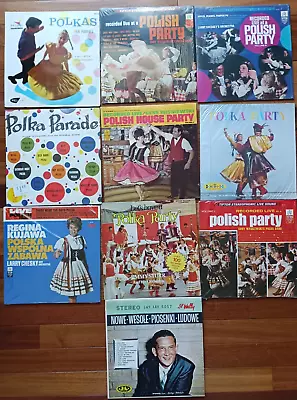 Lot 10 Vintage Classic Polish Polka Party  Vinyl Record Albums • $7.99