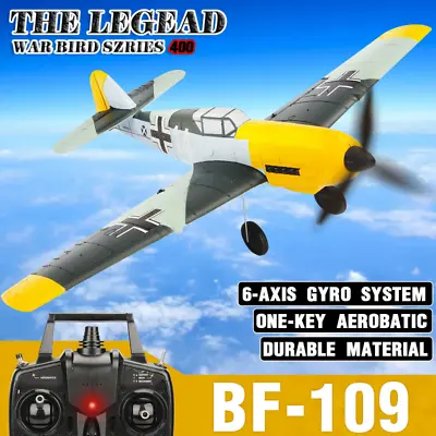 2.4G BF-109 Fighter RC Airplane 4CH Fixed Wingspan 6-Axis Gyro Aerobatic Glider • $104.49