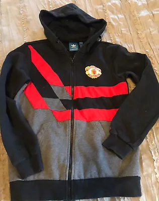 Adidas FC MAN Manchester United Soccer Football Club Hoodie SMALL Sweatshirt • $28.04