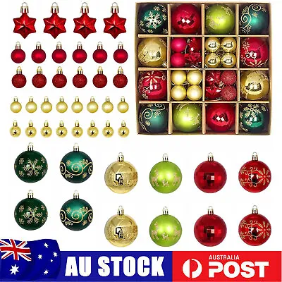 24-48PCS Christmas Decorations Baubles Xmas Tree Balls Party Wedding Ornament AU • $6.99