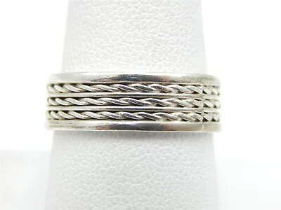 Sterling Silver 925 Triple Twist Band Ring Size 8.25 • $25.60